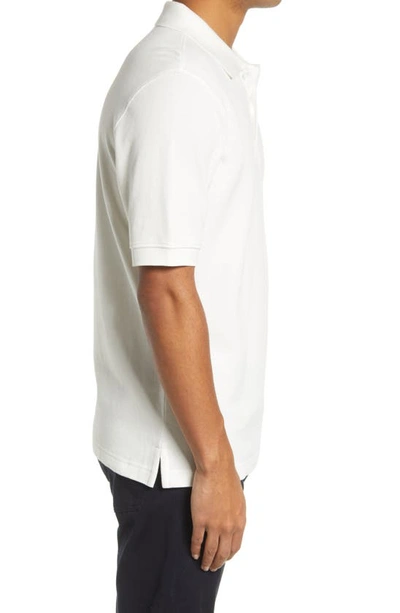 Shop Scott Barber Solid Pima Cotton Polo Shirt In White