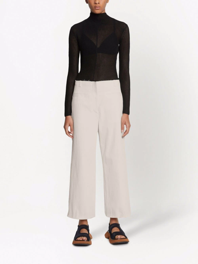Shop Proenza Schouler Mid-rise Bootcut Trousers In White