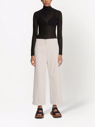 Proenza Schouler Mid-rise Bootcut Trousers In White