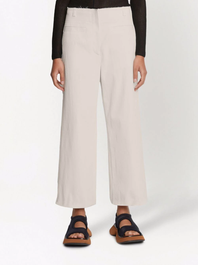 Shop Proenza Schouler Mid-rise Bootcut Trousers In White