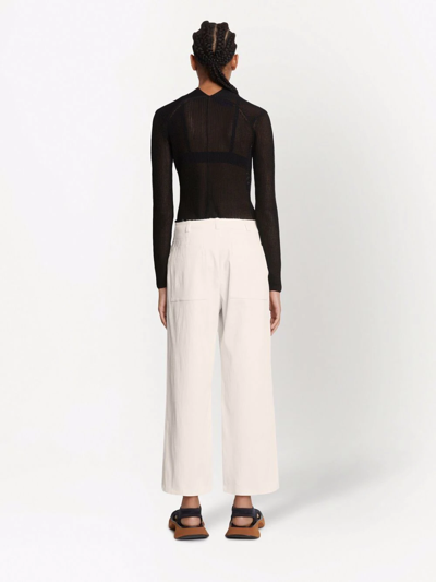 Shop Proenza Schouler Mid-rise Bootcut Trousers In White