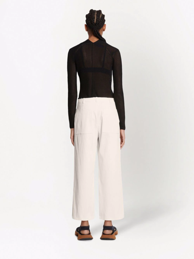 Proenza Schouler Mid-rise Bootcut Trousers In White