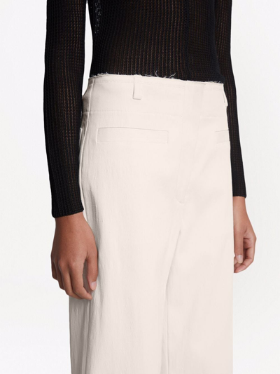 Proenza Schouler Mid-rise Bootcut Trousers In White