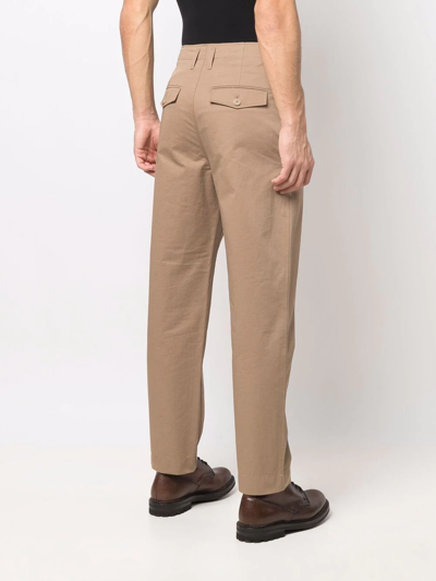 Shop Filippa K Flynn Straight-leg Trousers In Neutrals