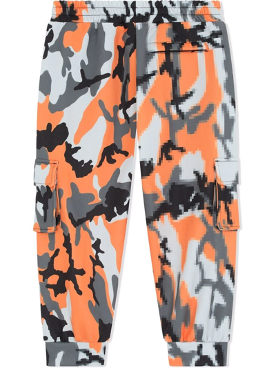 Shop Dolce & Gabbana Camouflage Print Jogging Trousers In Orange