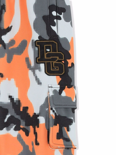 Shop Dolce & Gabbana Camouflage Print Jogging Trousers In Orange