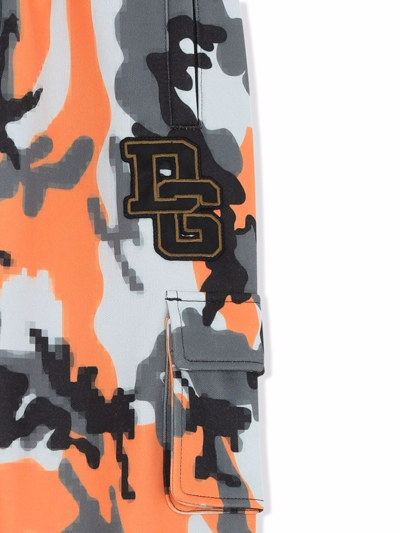 Dolce & Gabbana Camouflage Print Jogging Trousers In Orange
