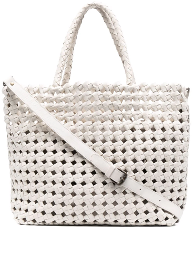 Shop Officine Creative Leather Tote Bag In White