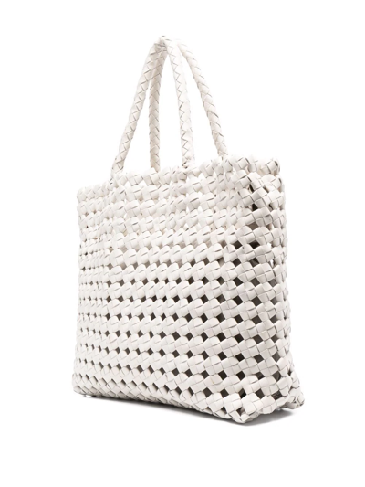 Shop Officine Creative Leather Tote Bag In White