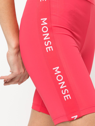Shop Monse Logo-print Bike Shorts In Red