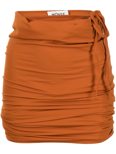 Shop Monse String Bikini Skirt In Orange