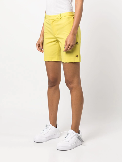 Shop Monse Side-button Tailored Shorts In Yellow