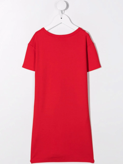Shop Givenchy Trompe L'oeil Logo-print T-shirt Dress In Red