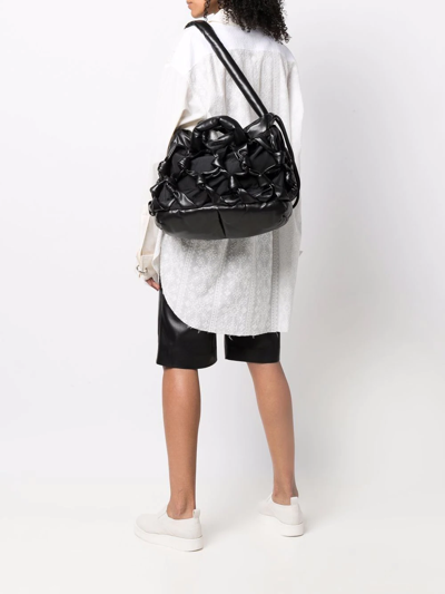 Shop Vic Matie Knot Detail Shoulder Bag In Black