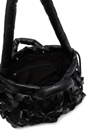 Shop Vic Matie Knot Detail Shoulder Bag In Black