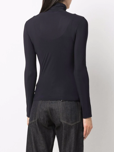 Shop Jil Sander Rollneck Long-sleeve Top In Blue