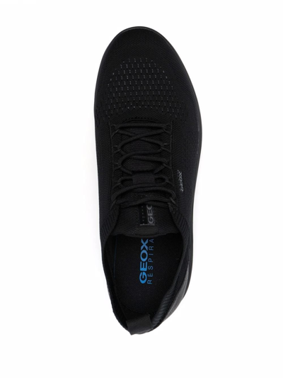 Shop Geox Spherica Lo-top Sneakers In Black