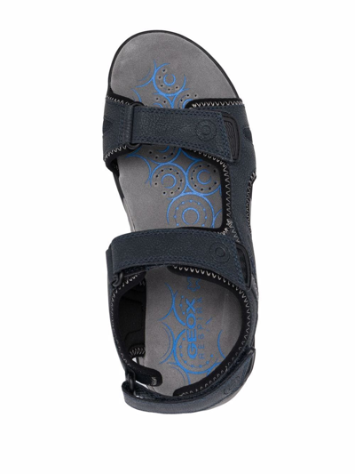 Shop Geox Spherica Ec5 Sandals In Blue