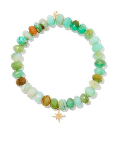 Sydney Evan 14kt Yellow Gold Starburst Opal And Diamond Bracelet In Gold