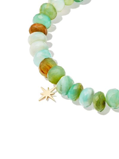 Sydney Evan 14kt Yellow Gold Starburst Opal And Diamond Bracelet In Gold