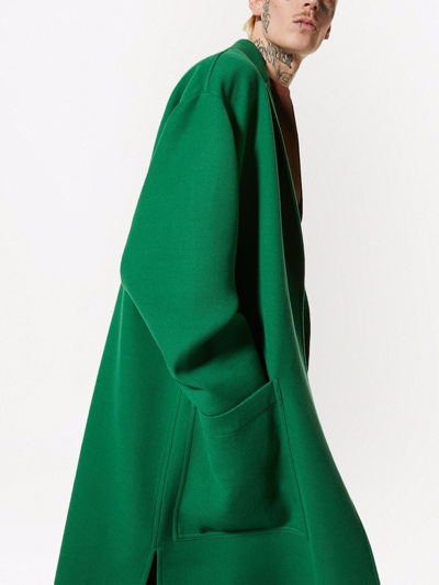 Shop Valentino Notched-lapel Single-breasted Coat In Green