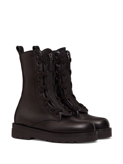 Shop Valentino One Stud Ankle Boots In Black