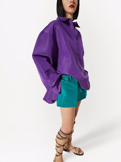 Valentino Short In Faille In Green