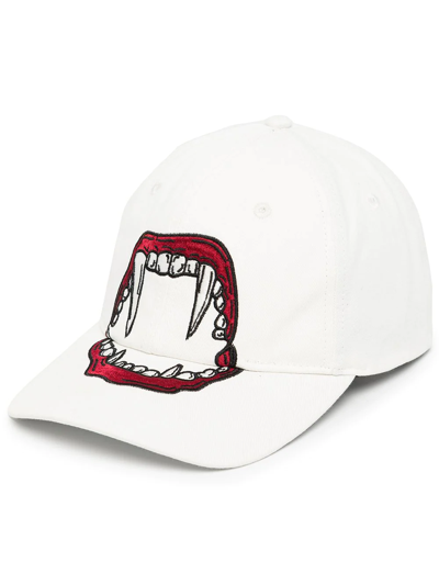 Shop Haculla Fang Lip Baseball Cap In White