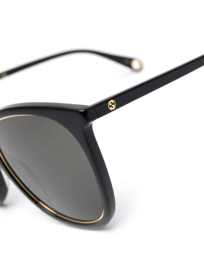 Gucci Round-frame Sunglasses In Black