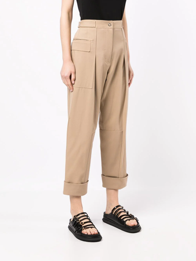 Shop 3.1 Phillip Lim / フィリップ リム Straight-leg Cropped Trousers In Brown