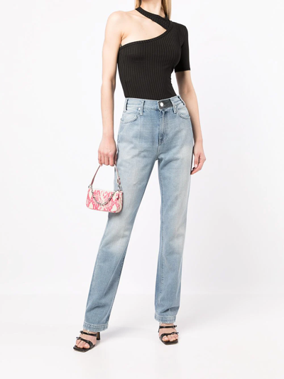Rta Faded Straight-leg Jeans In Blue