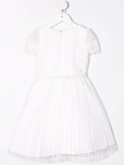 Shop Abel & Lula Pleated Tulle Dress In White