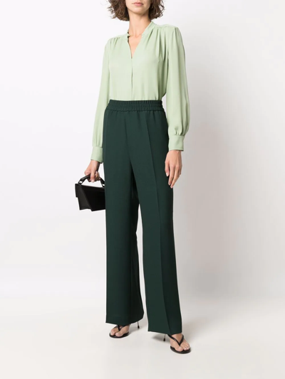 Shop Hugo Boss Elasticated-waist Trousers In Green