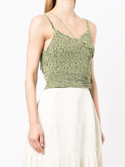 Shop Christopher Esber Lace-tie Camisole In Green