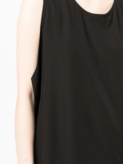Shop Y's Sleeveless Draped-hem Vest Top In Black