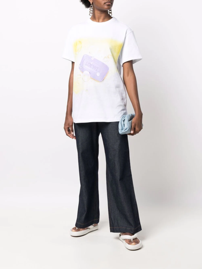 Loewe Oversized Printed Cotton Jersey T-shirt In White | ModeSens
