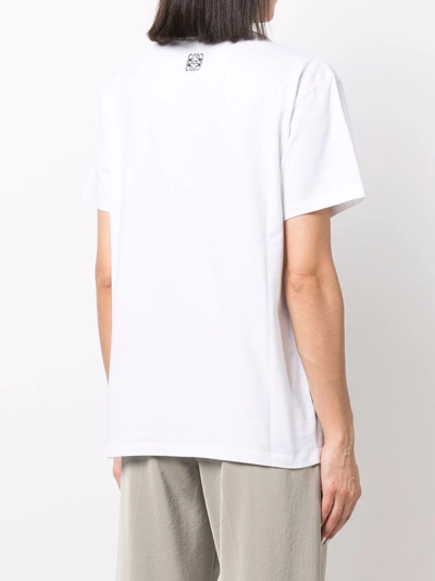 Shop Loewe Nail Polish Logo-print T-shirt In White