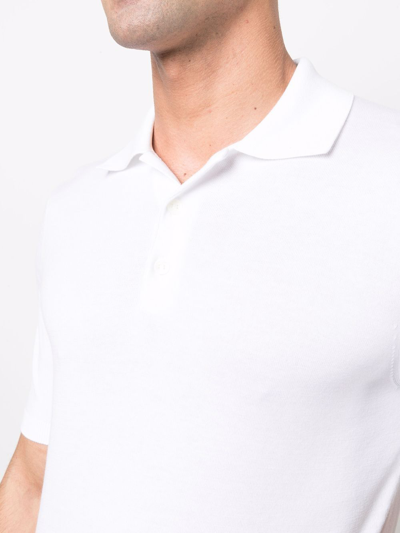 Shop Malo Short-sleeve Polo Shirt In White
