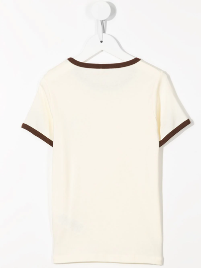 Shop Mini Rodini Zebra-print Short-sleeve T-shirt In Yellow