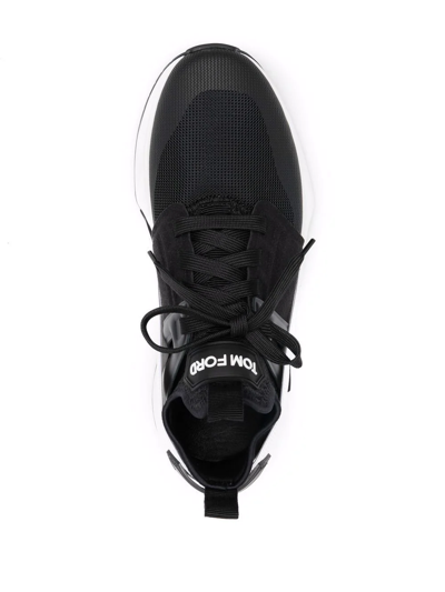 Shop Tom Ford Jago Low-top Sneakers In Black