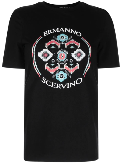Shop Ermanno Scervino Slim Fit T-shirt In Black