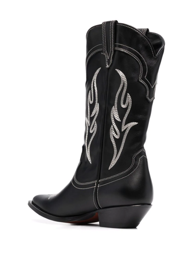 Shop Sonora Embroidered-design Cowboy Boots In Black