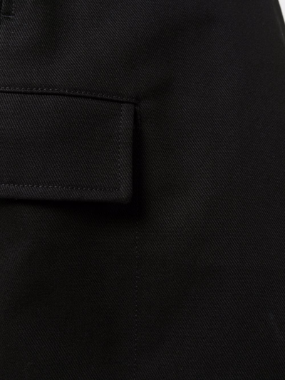 Shop Bottega Veneta Twill Cargo Shorts In Black