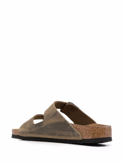 Shop Birkenstock Arizona Buckle-fastened Sandals In Green