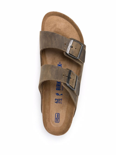 Shop Birkenstock Arizona Buckle-fastened Sandals In Green