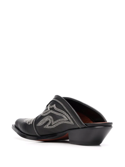 Shop Sonora Embroidered-design Mules In Black