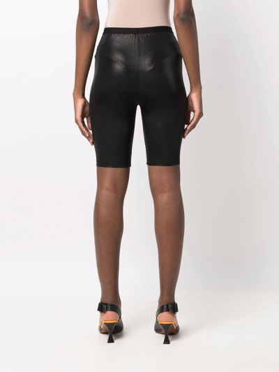 Shop Rick Owens High-shine Finish Shorts In Black