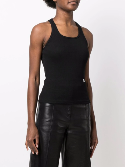 Misbhv Womens Black 90s Logo-embroidered Stretch-cotton Tank Top L In Black