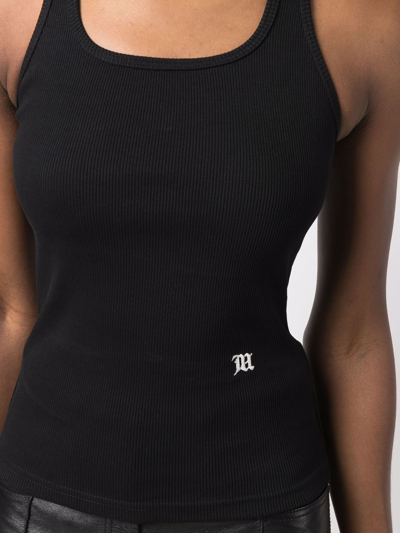 Misbhv Womens Black 90s Logo-embroidered Stretch-cotton Tank Top L In Black