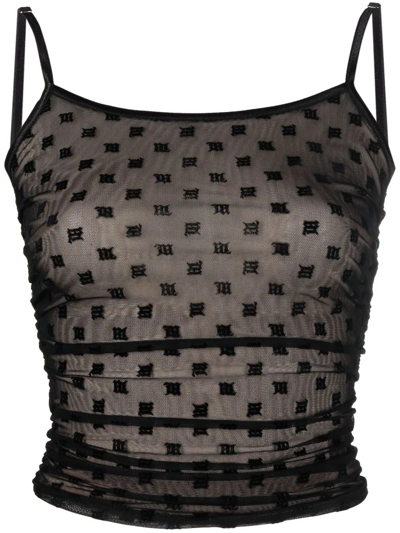 Shop Misbhv Logo-print Vest Top In Black